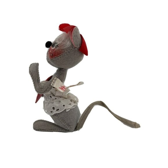 Annalee Valentine's Day Mouse Heart Love 1965 Hand Painted Face Vintage - Picture 5 of 5